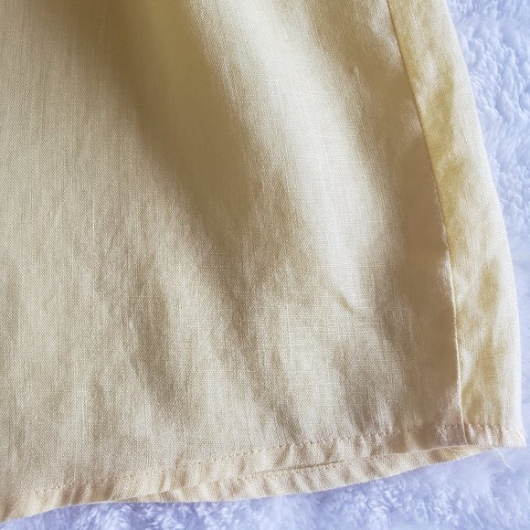 ACROBAT Crochet Empire V Neck Sleeveless Tunic Yellow Top SZ S - Picture 9 of 14